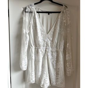 Lulus white beaded romper